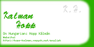 kalman hopp business card